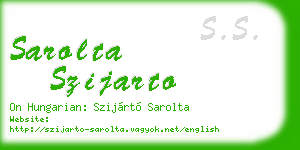 sarolta szijarto business card